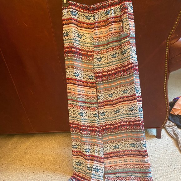 Colorful, geometric Flare Pants - Picture 1 of 1
